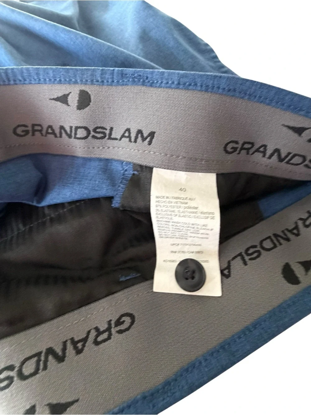 Grand Slam Performance Golf Shorts Men’s Size 40 Blue Flat Front Stretch